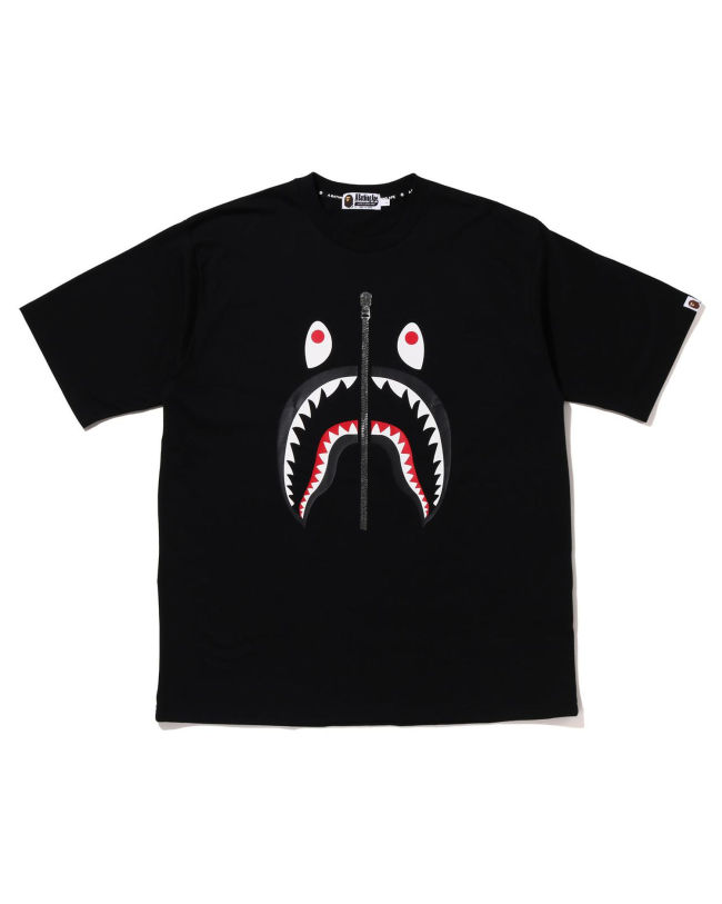 A Bathing Ape Shark Relaxed Fit Tee In Black