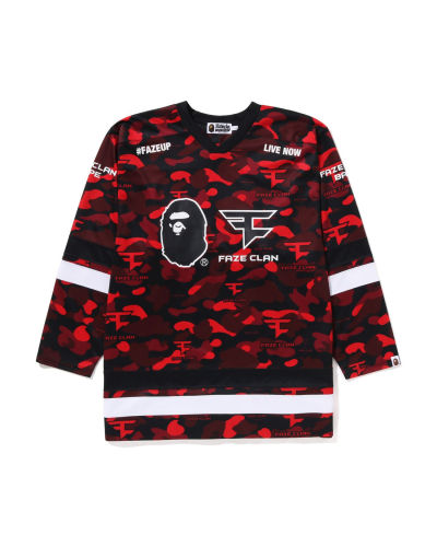 A Bathing Ape X Faze Clan Hockey L/S Tee