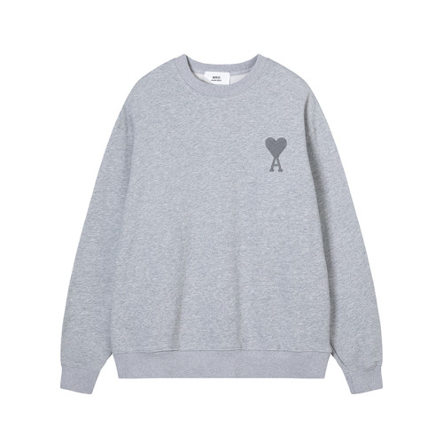 AMI Classic Logo Crewneck Hoodie Grey