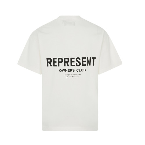 REPRESENT OWNERS CLUB FLAT WHITE T-SHIRT