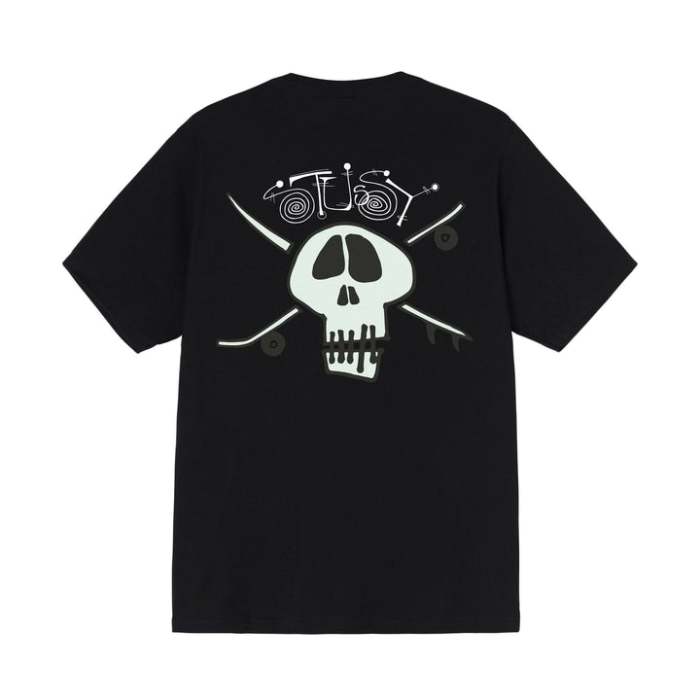 STUSSY 21HO SURF SKATE SKULL TEE