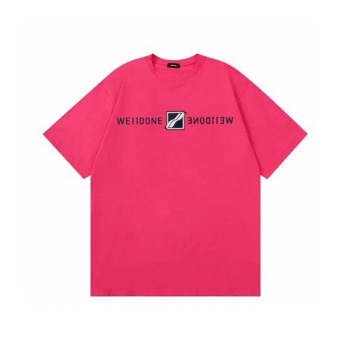WE11DONE Track Logo Tee Rose Red
