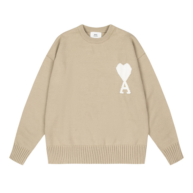 AMI  Logo Crewneck Hoodie Brown