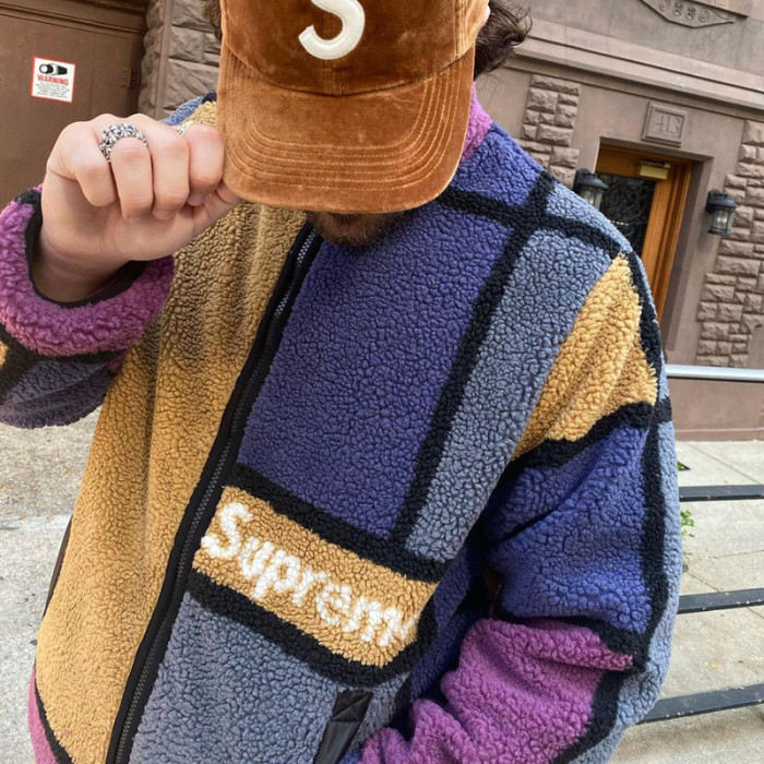 Supreme Reversible Colorblocked Jacket Purple