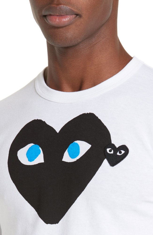 Heart Appliqué Slim Fit Graphic T-Shirt