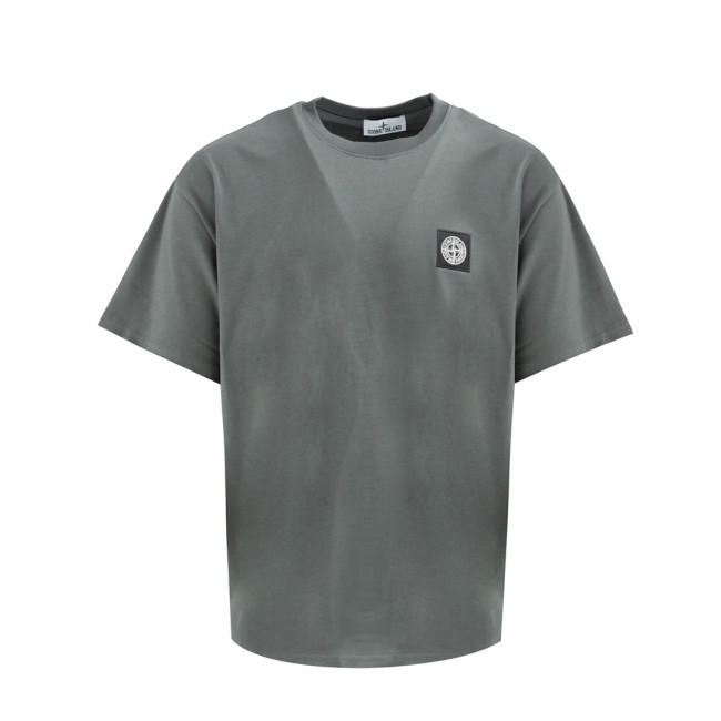 Stone Island Logo Tee In Green