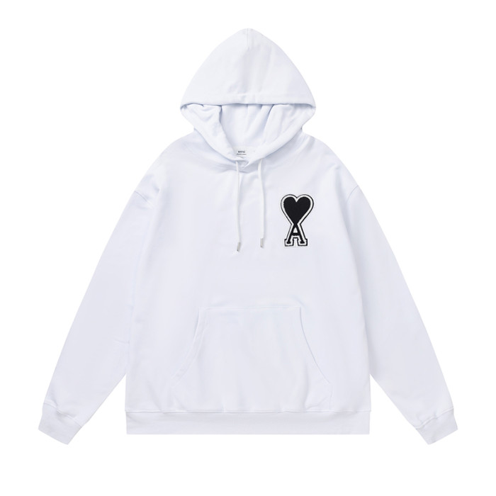 AMI  Big Logo Hoodie White