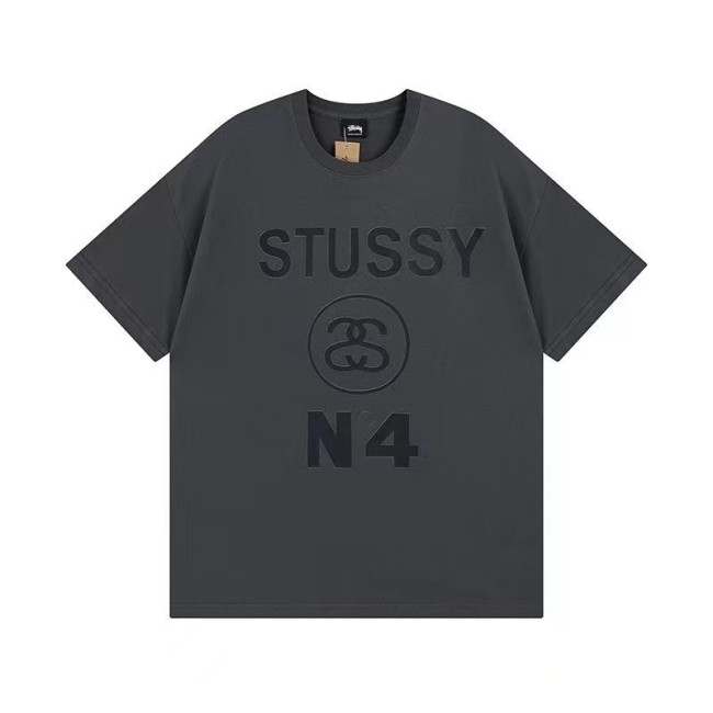 STUSSY No.4 Pigment Dyed Tee In Grey