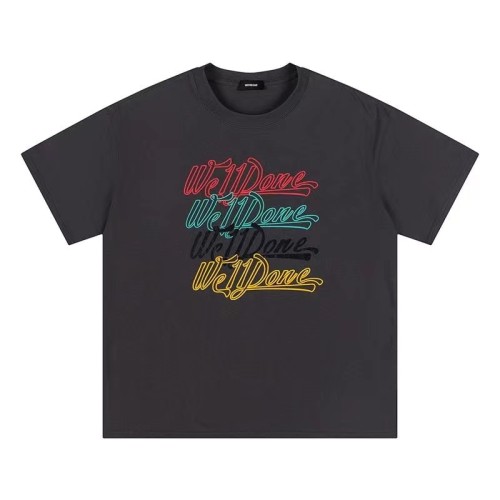 WE11DONE Multicolor Logo Tee Grey