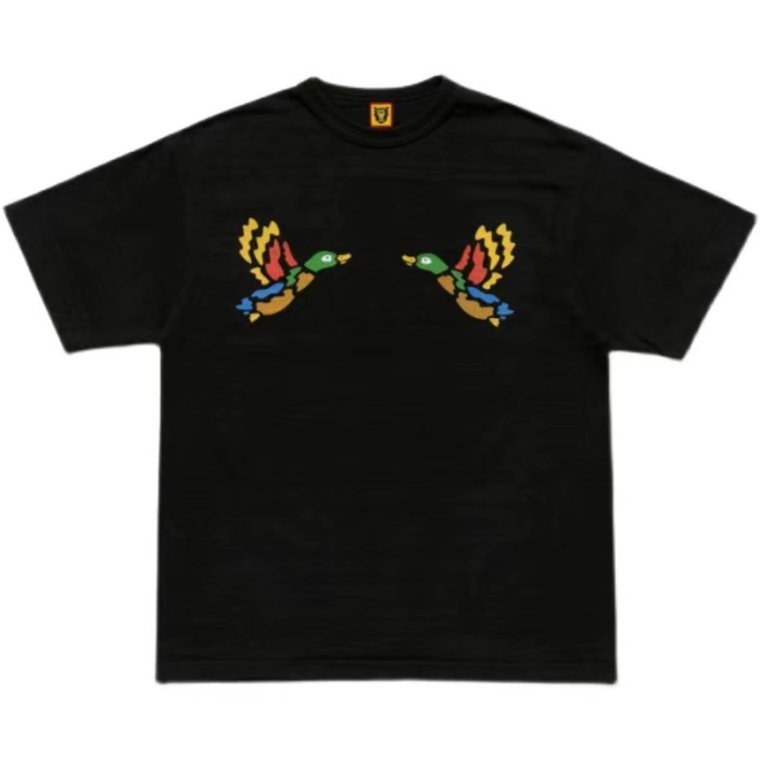 Human Made Fly Colorful Duck Logo Tee Black