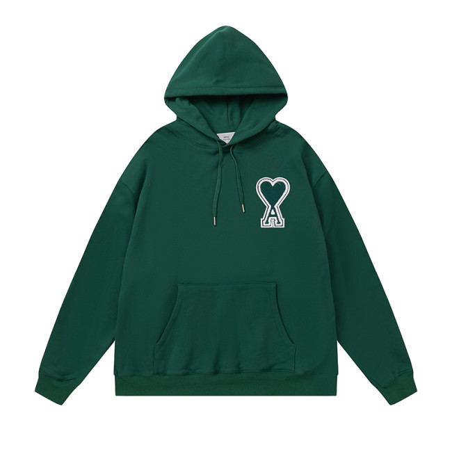 AMI  Big Logo Hoodie Dark Green