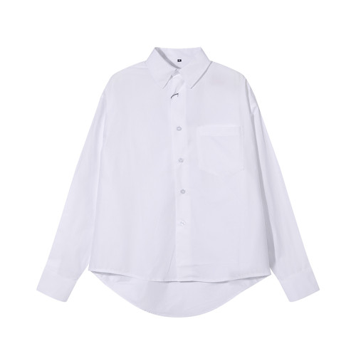 AMI Long Sleeve Solid Color Shirt Light Purple