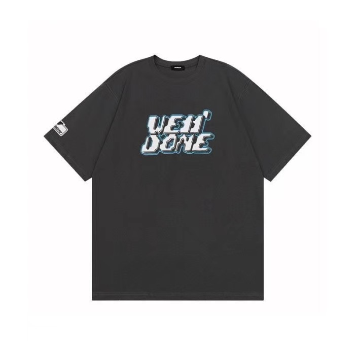 WE11DONE Letter Print Tee Grey