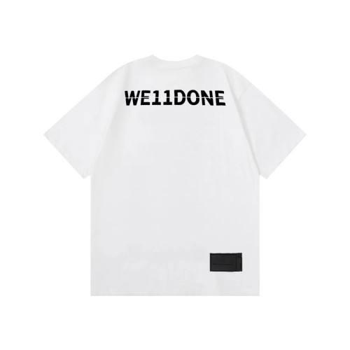 WE11DONE S Track Logo Tee In White