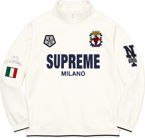 Supreme Milano Half Zip Pullover White