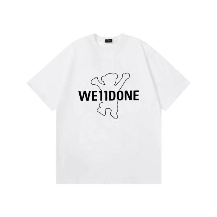 WE11DONE Bear Print Tee White