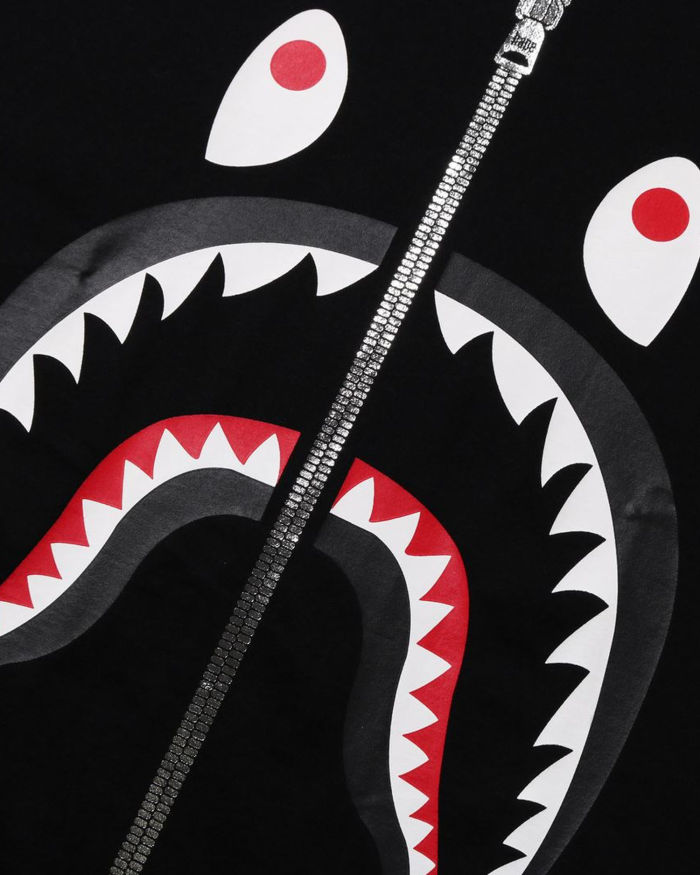 A Bathing Ape Shark Relaxed Fit Tee In Black