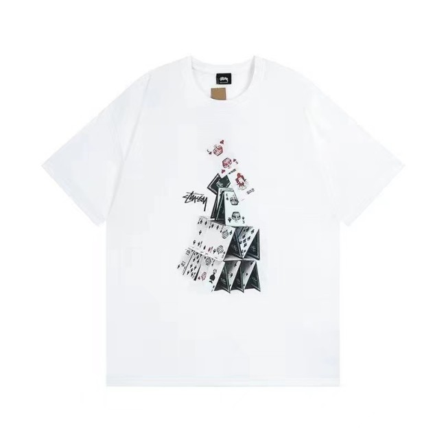 STUSSY  House Of Cards Tee In White
