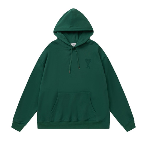 AMI Classic Logo Hoodie Dark Green