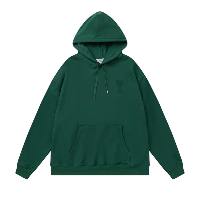 AMI Classic Logo Hoodie Dark Green