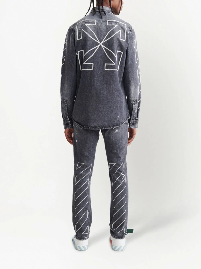 Off-White Diag Outline Denim Jacket