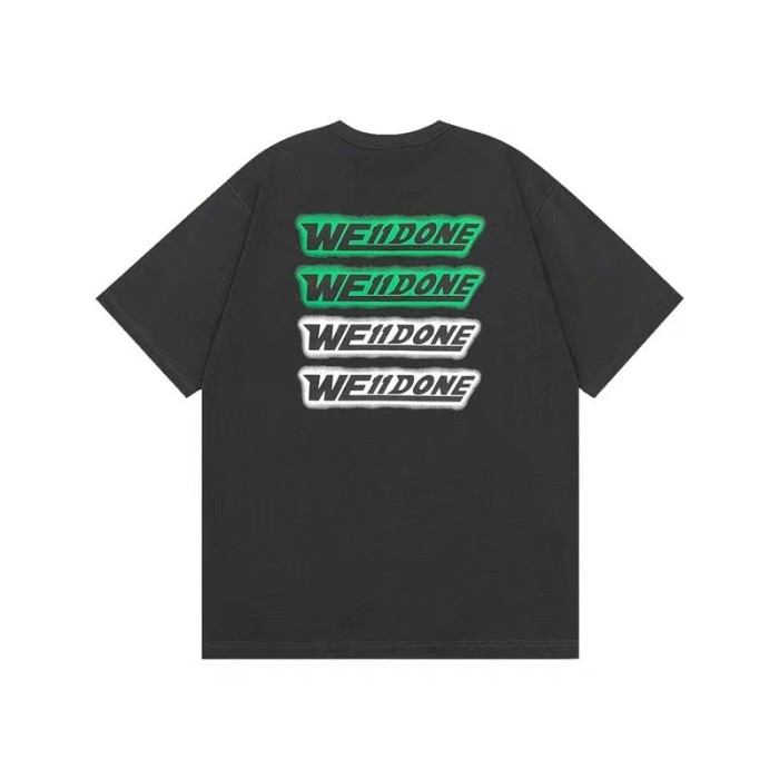 WE11DONE Barrage Letter Logo Tee Grey