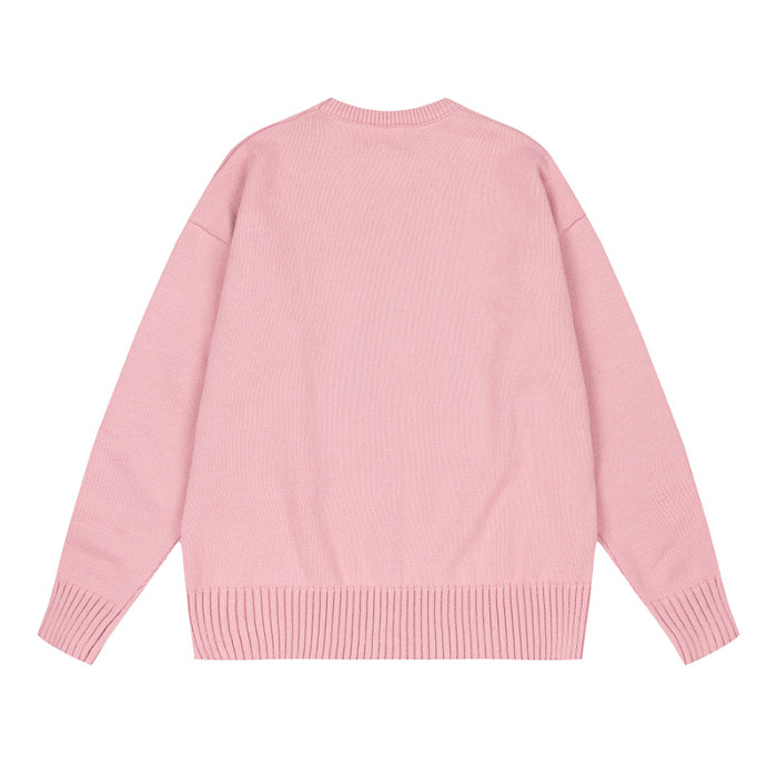 AMI  Logo Crewneck Hoodie Pink