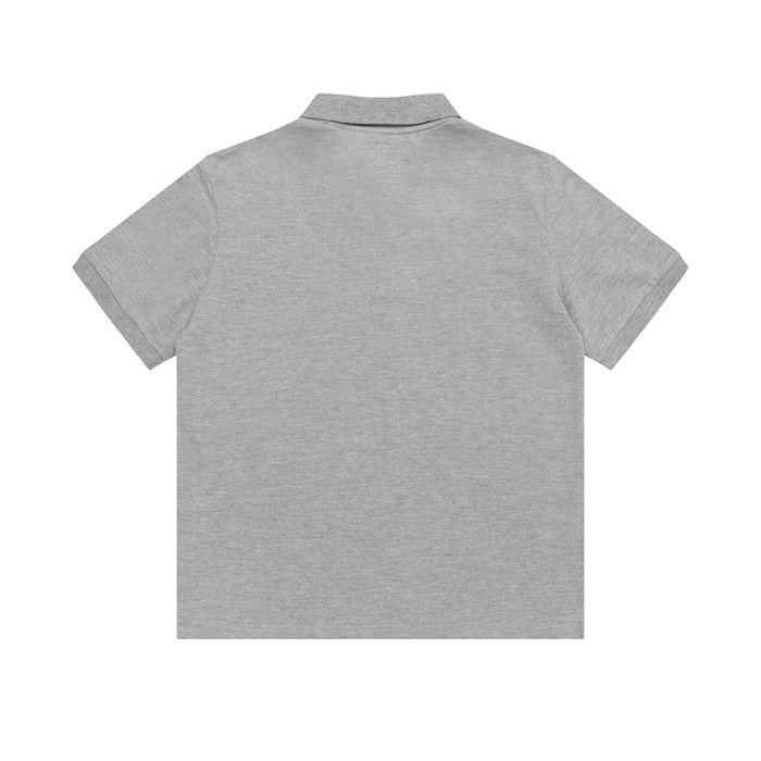 AMI Small Logo Short Sleeve Shirt Grey