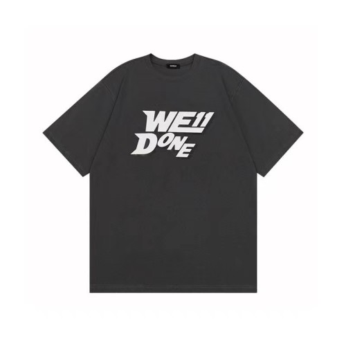 WE11DONE Stereoscopic Letter Print Tee Grey