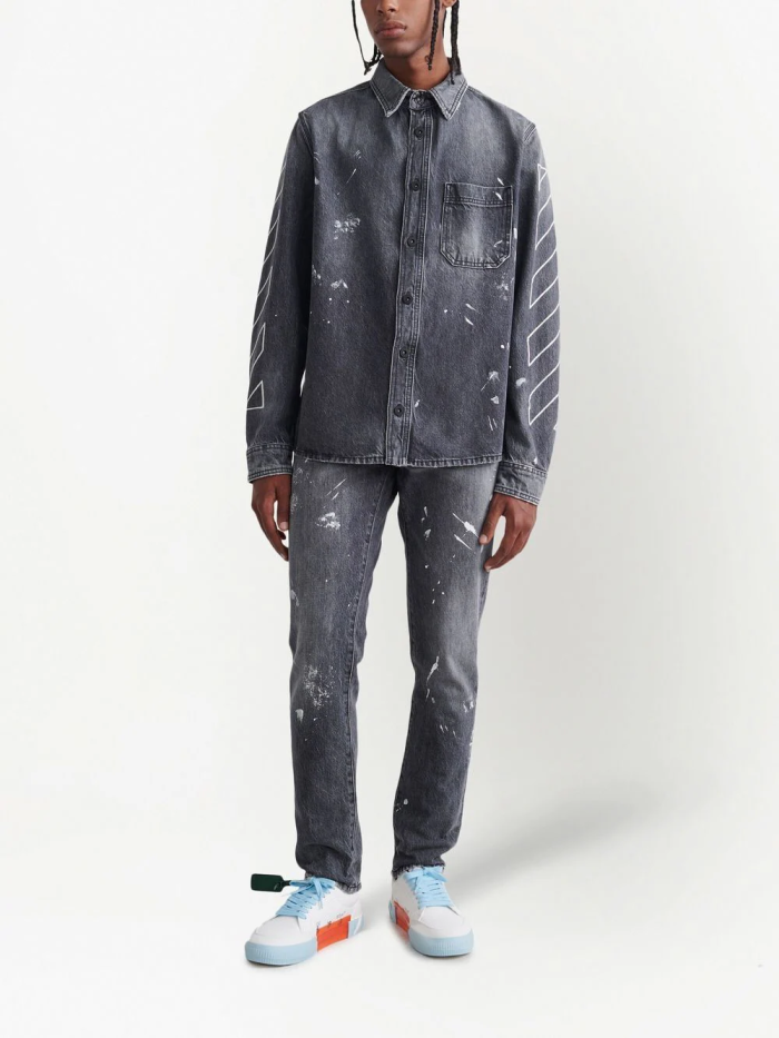 Off-White Diag Outline Denim Jacket