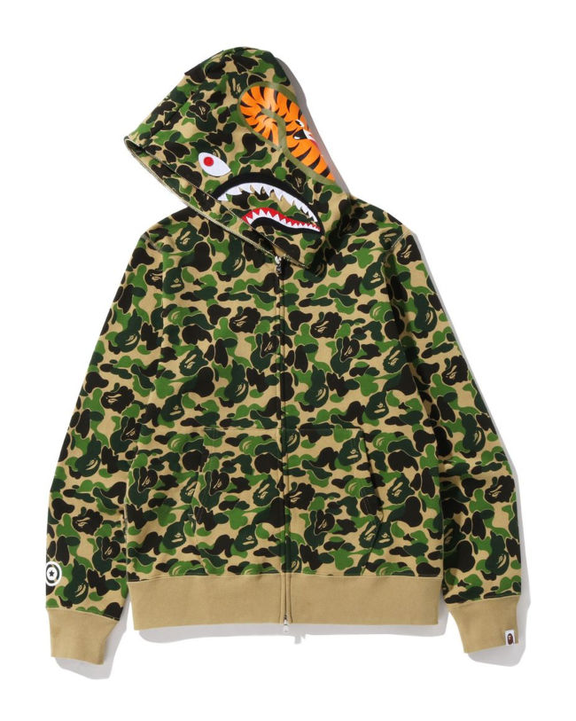 A Bathing Ape  Camo Shark Full Zip Hoodie