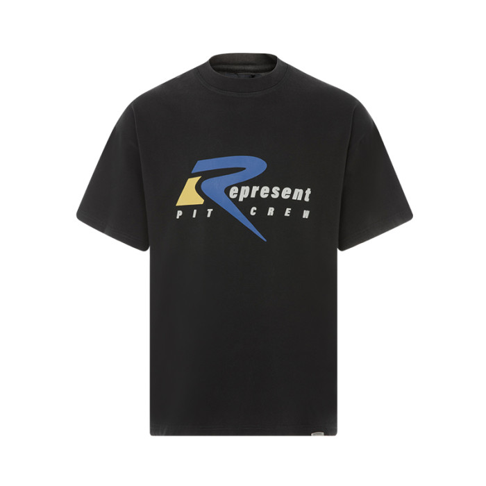 REPRESENT  PIT CREW BLACK TEE