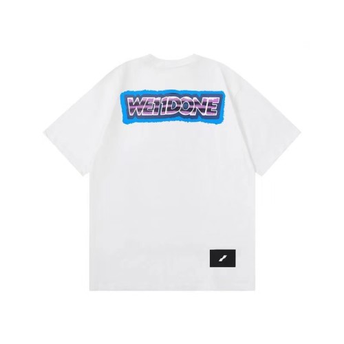 WE11DONE Track Gradient Letters Logo Tee White