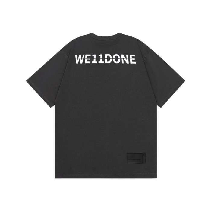 WE11DONE S Track Logo Tee In Grey