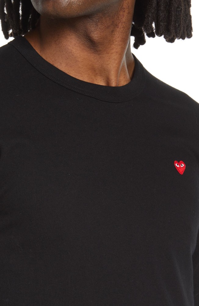 Small Heart Long Sleeve Cotton T-Shirt