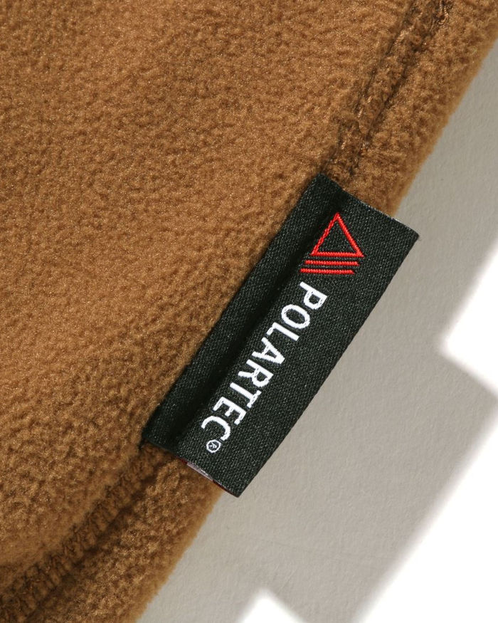 A Bathing Ape X Polartec Wide Fit Full Zip Hoodie In Camel