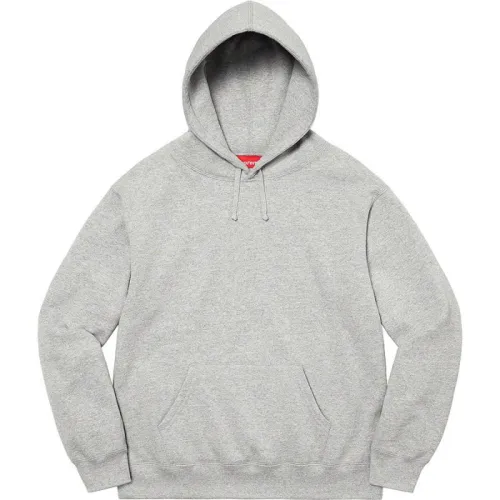 Supreme Satin Applique Hooded Sweatshirt Grey
