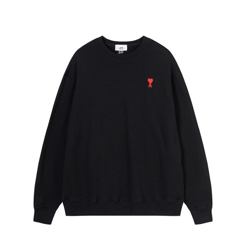AMI  Small Logo Crewneck Hoodie Black