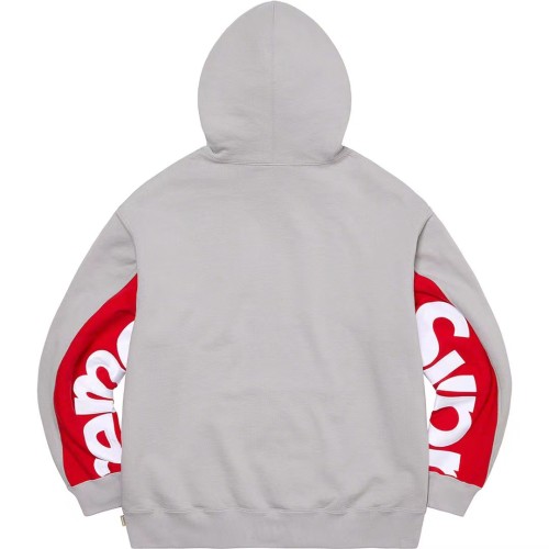 Supreme Cropped Panels Hoodie Grey
