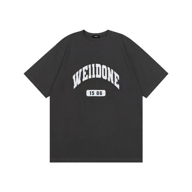 WE11DONE Old School Campus Logo Tee Black