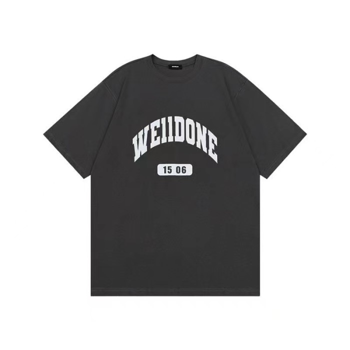 WE11DONE Old School Campus Logo Tee Black