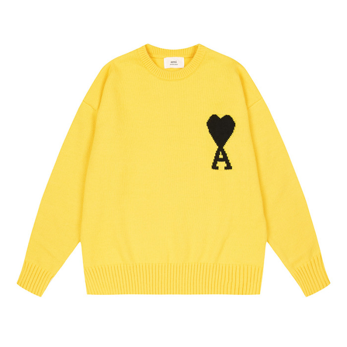 AMI  Logo Crewneck Hoodie Yellow