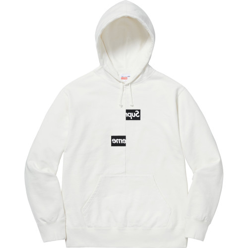 Supreme ×CDG Box Logo Hoodie White