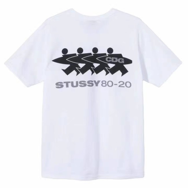 STUSSY x CDG SURFMAN 80-20 ANNIVERSARY LOGO TEE