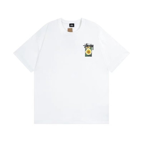 STUSSY Flower Grid Pigment Dyed Tee In White