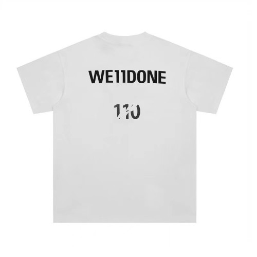 WE11DONE Cartoon Bear Logo Tee White