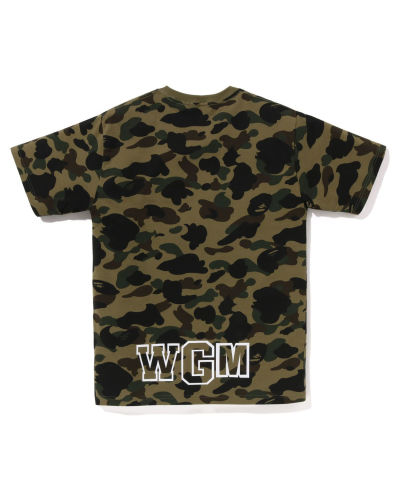 A Bathing Ape 1st Camo Shark Tee In Army Green