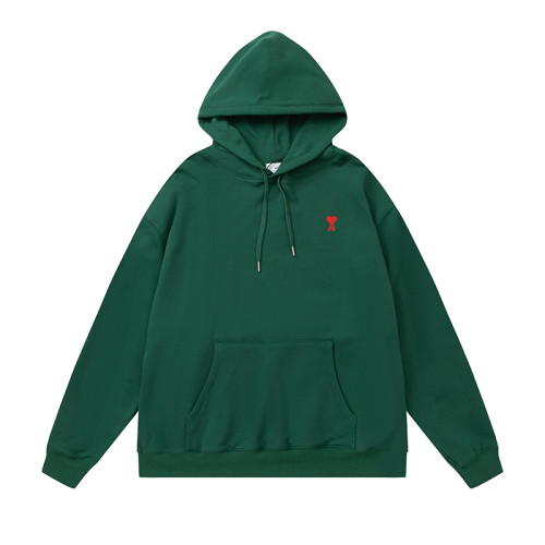 AMI  Small Logo Hoodie Dark Green