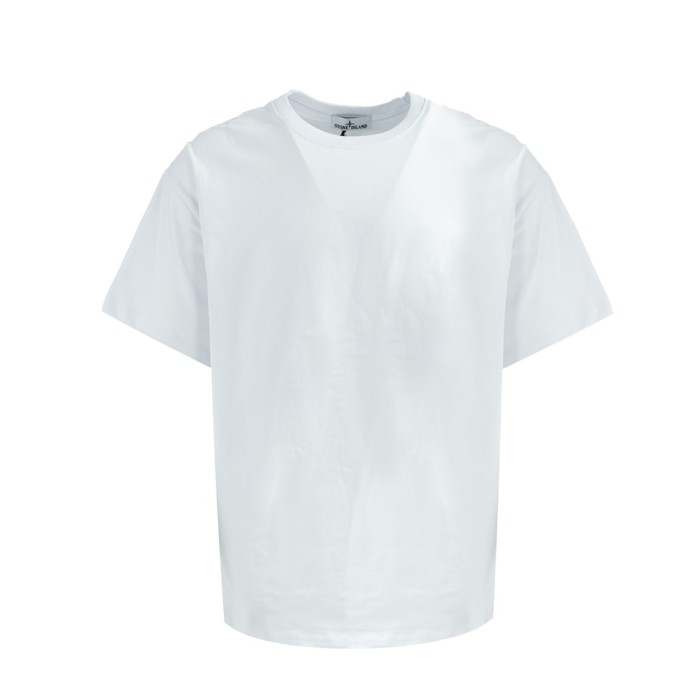 Stone Island Logo Tee With ArmbandIn White