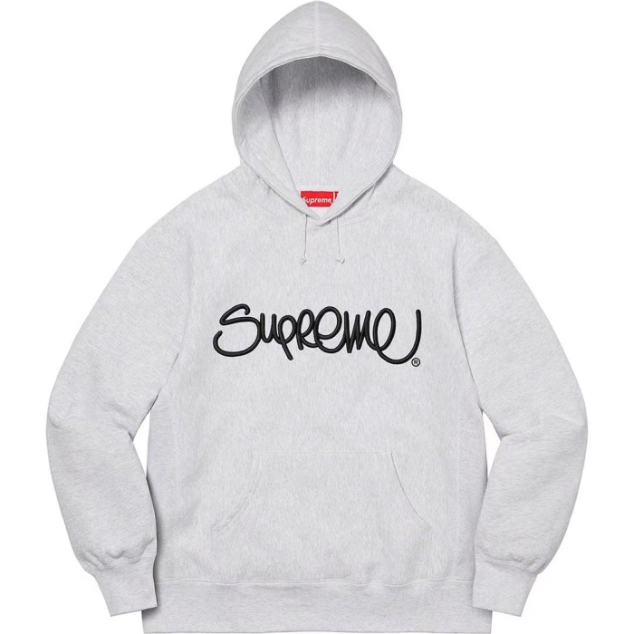 Supreme Raised Handstyle Hooded Sweatshirt